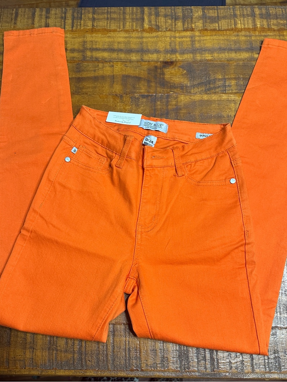 Judy Blue Vibrant Orange Skinny Jeans